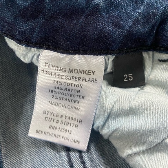 Flying Monkey High Rise Super Flare Jeans - Picture 10 of 10